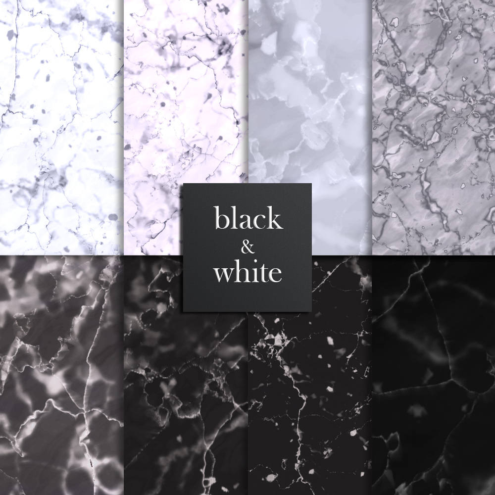 Black and White Marble Digital, Black Marble Digital Paper, White Marble Digital Paper, Black and White Marble Texture, Instant Download