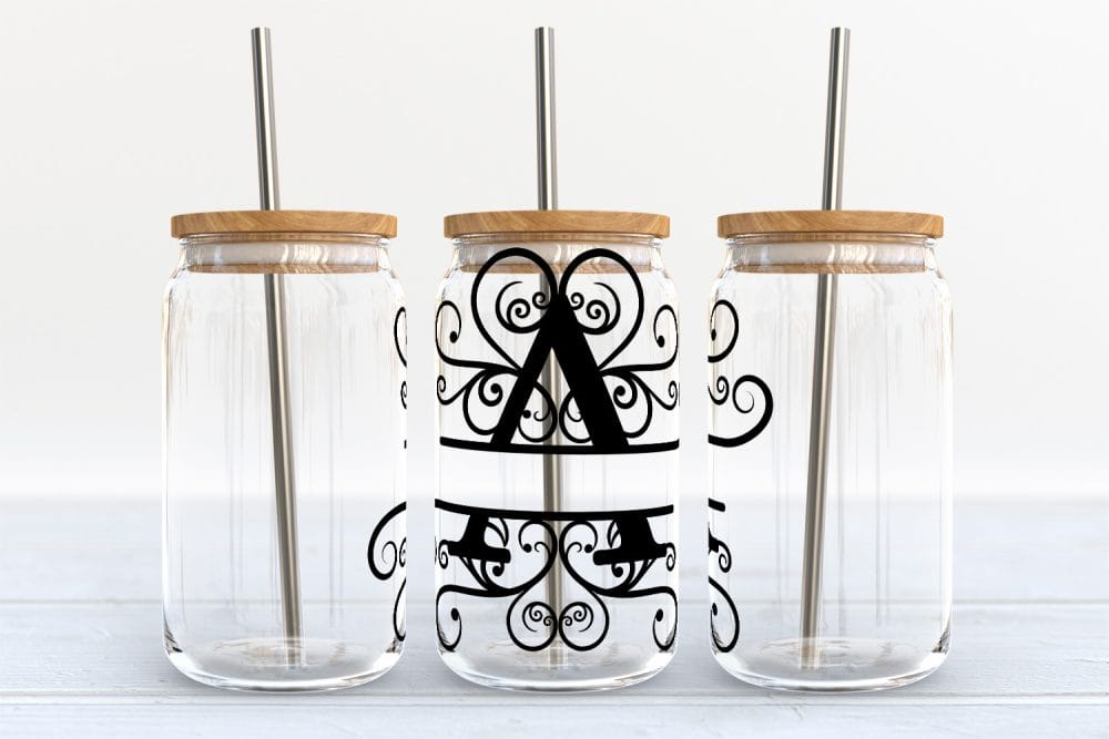 16oz Libbey Soda Can Glass Mockup with Bamboo Lid & Straw Options - Image 4