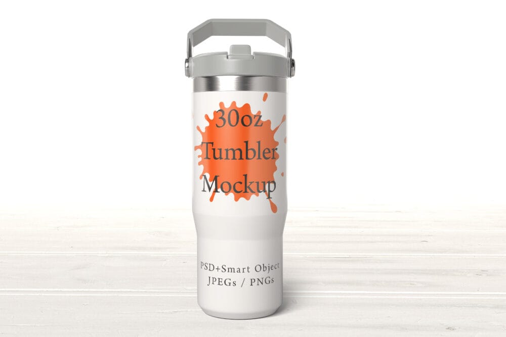 30oz flip top tumbler mockup